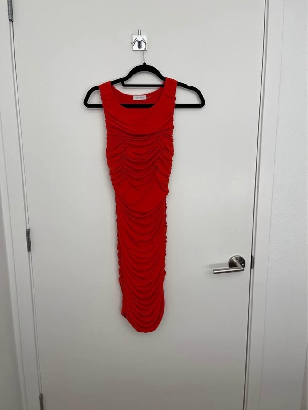 Calvin Klein Red Strech Dress - Small